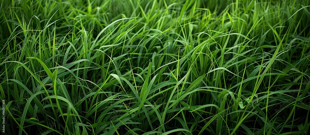 Poster Texture of lush green grass as a background with ample copy space image.