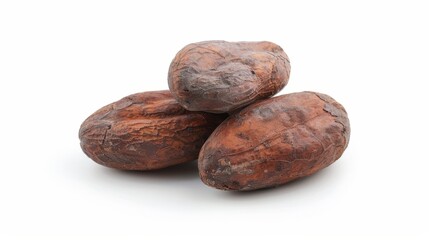 Obraz premium Vintage Botanical Illustration of Cocoa Beans with Grainy Texture.