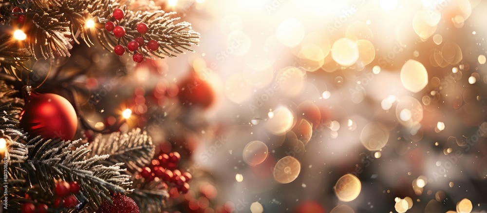 Poster Festive Christmas setting with space for text in the image.