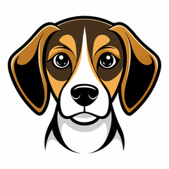 beagle dog isolated on white