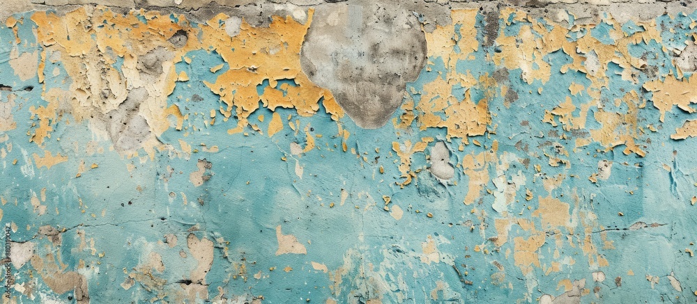 Poster a weathered wall with worn paint and copy space image.