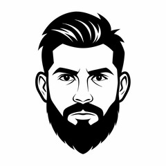 man with a beard vector 