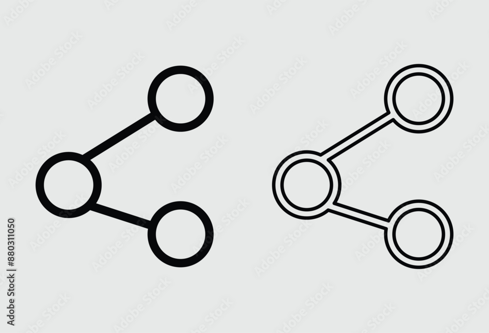 Aufkleber connection icon vector. global network connect icon. simple design on grey background. share icon, c