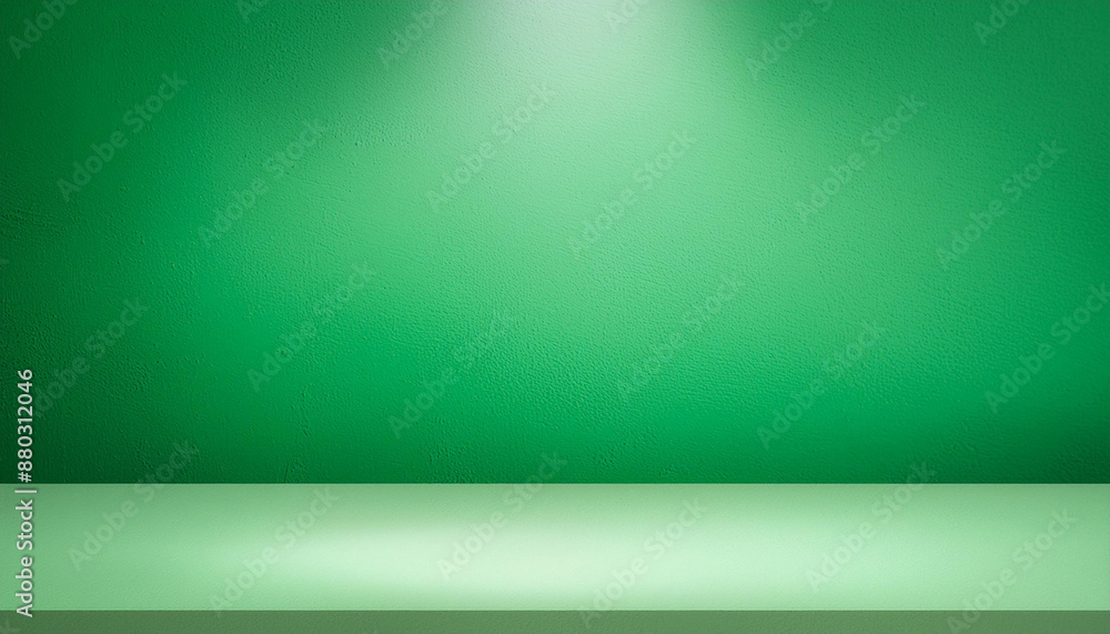 Poster Empty green background studio for showing or design concept