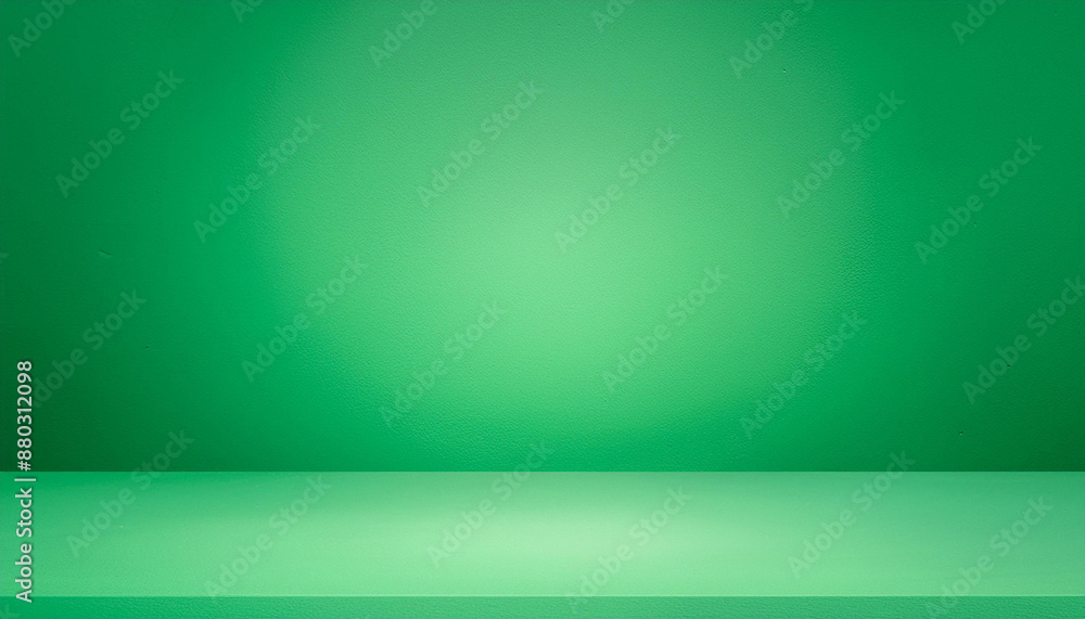 Poster Empty green background studio for showing or design concept
