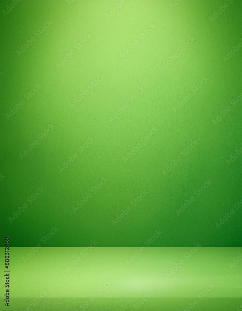 Poster empty green background studio for showing or design concept