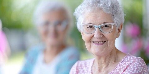 A group of happy senior women laughing and enjoying