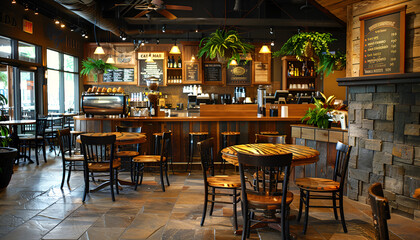 cozy and inviting coffee shop interior
