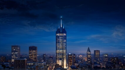 Fototapeta premium office building with a full glass facade