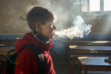 Youth Anti-Vaping Campaign Posters Promoting Health Awareness in School.