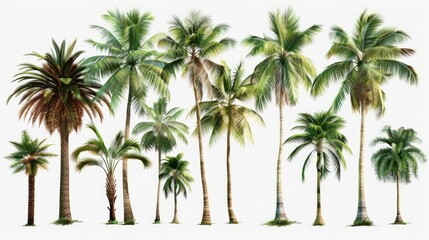 Obraz premium Tropical Paradise: A Collection of Palm Trees