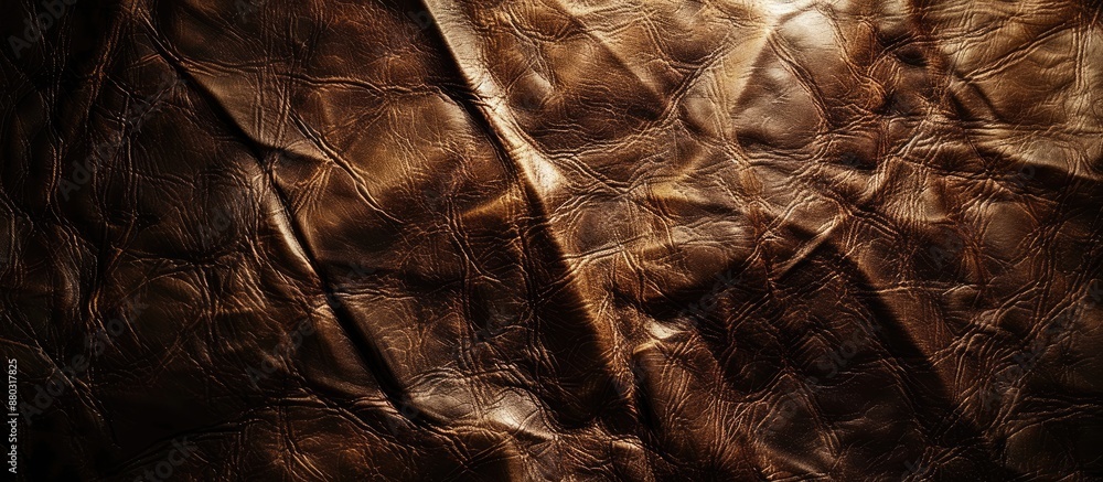 Poster Background with a textured surface made of leather, ideal for displaying content with copy space image.