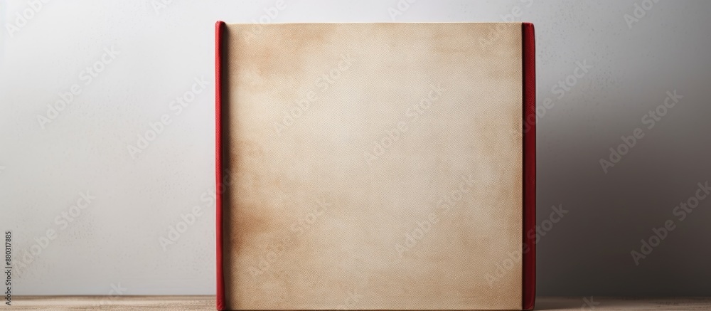 Poster Closed book with a blank cover on a light background with copy space image.