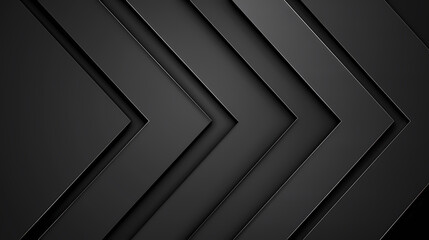 Abstract dark overlapping arrows pattern, modern black geometric background design
