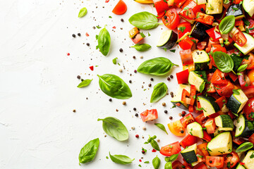 a white table topped with lots of vegetables