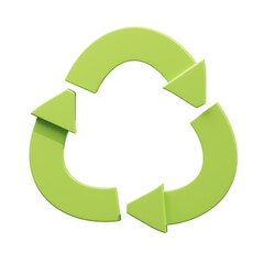 green recycle 3d illustration