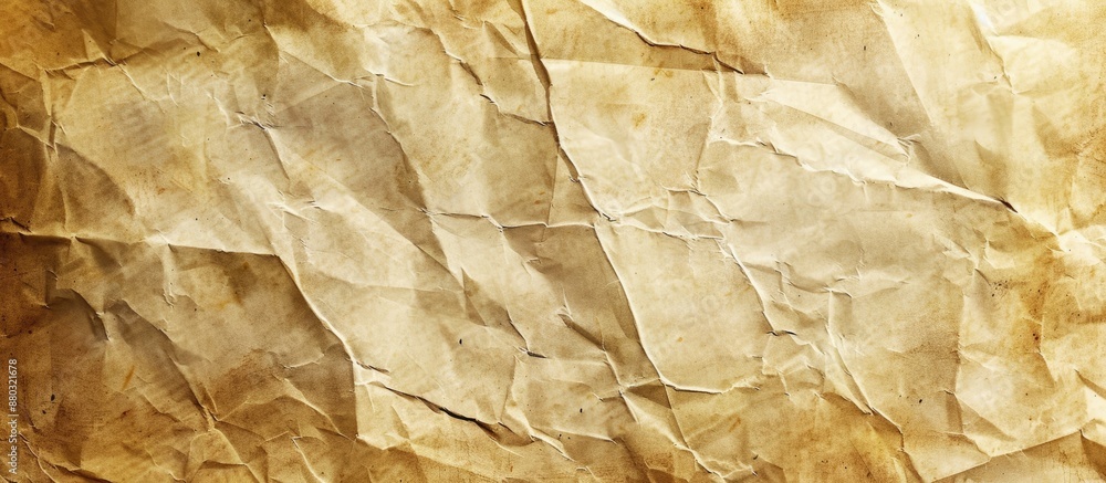 Poster High resolution image of a retro-style paper background in beige with excellent texture. Ideal for projects needing a vintage look, offering ample copy space.