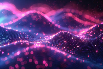 Abstract waves of data pulsate in a captivating visual display.