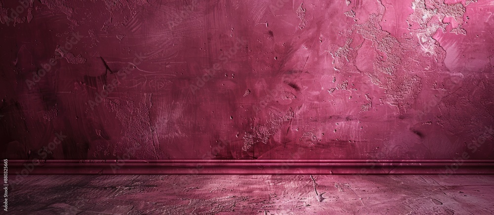 Poster the wall plaster's texture appears in a dark pink hue, providing a backdrop for a copy space image.