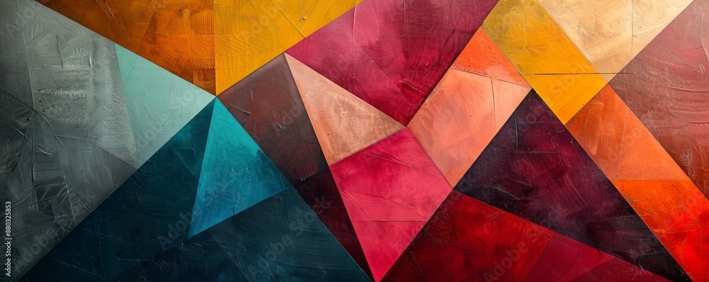 Aufkleber a series of geometric shapes overlapping and intersecting, creating a sense of movement and dynamism
