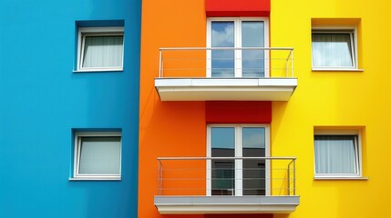 Fototapeta premium Explore the intricate architecture of geometry through colorful glass windows.