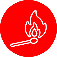 Matches Vector Line White Circle Red