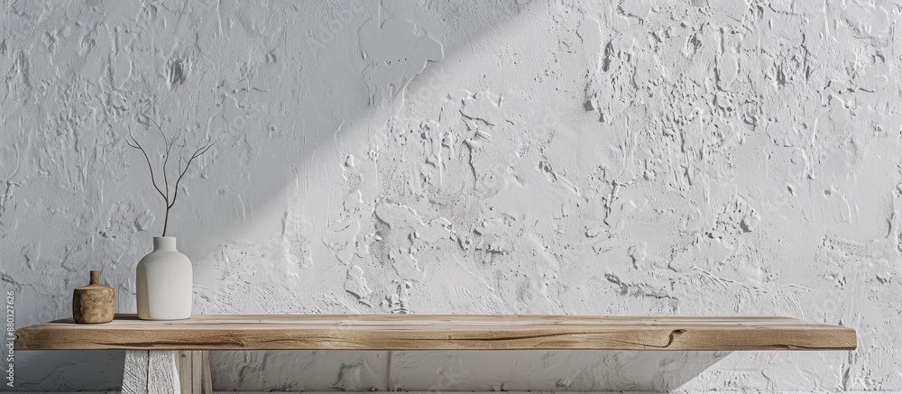 Fototapete high-quality wallpaper with a vintage white textured wall design, ideal for displaying text with amp