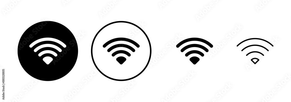 Aufkleber wifi icon vector isolated on white background. signal vector icon. wireless and wifi icon or sign fo