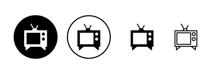 TV icon vector isolated on white background. Television icon