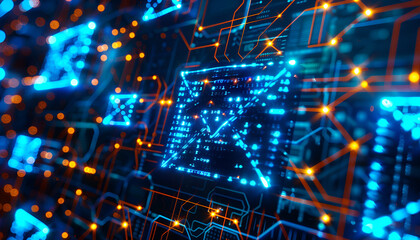 Obraz premium secure digital encryption of sensitive email data intricate patterns representing algorithms concept