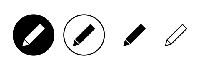 Pencil icon vector isolated on white background. Pencil vector icon