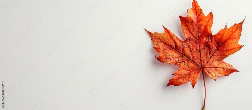 Aufkleber Maple leaf set against a white background with empty space for text or additional imagery copy space image