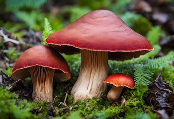 mushrooms in the forest