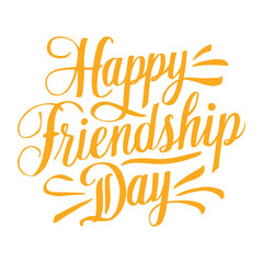 Fototapeta premium Happy Friendship Day typography t-shirt design silhouette vector illustration