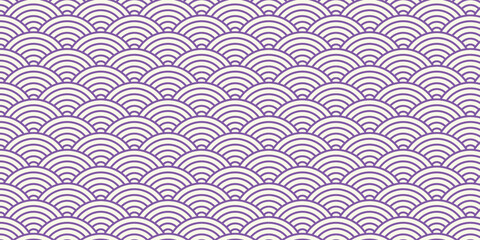 Japanese wave blue seamless pattern background vector illustration