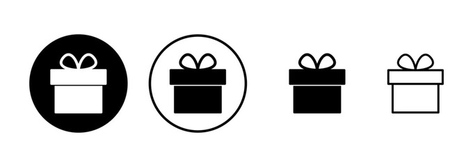 Gift icon vector isolated on white background. gift vector icon.  birthday gift