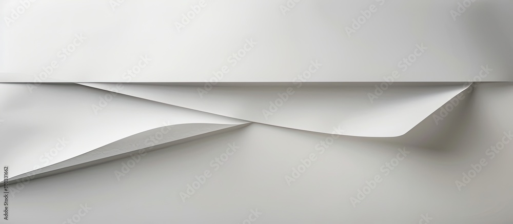 Poster enveloping a blank folded sheet of paper letterhead or flyer perfect for a copy space image