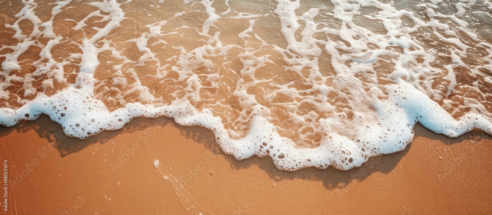 Poster summery beach sand texture with gentle waves perfect for backgrounds and designs ideal for nature th
