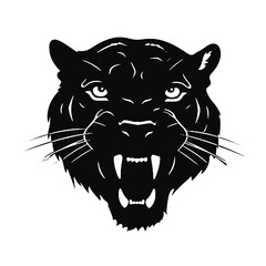 Roaring tiger logo design vector illustration