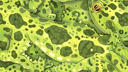 Abstract Green Frog Skin Pattern.
