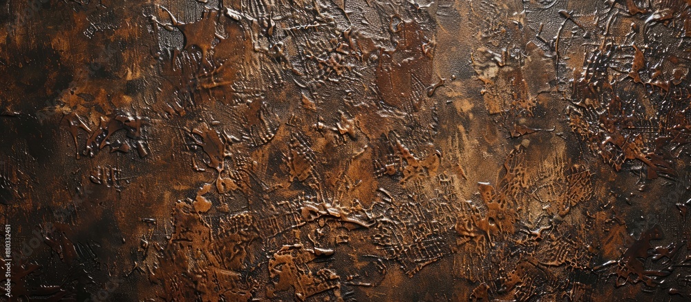 Aufkleber Canvas with a textured brown impasto finish ideal for displaying artwork and photographs with copy space image