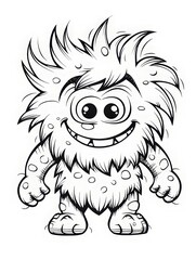 Charming Monster Coloring Page Suitable for All Age Groups
