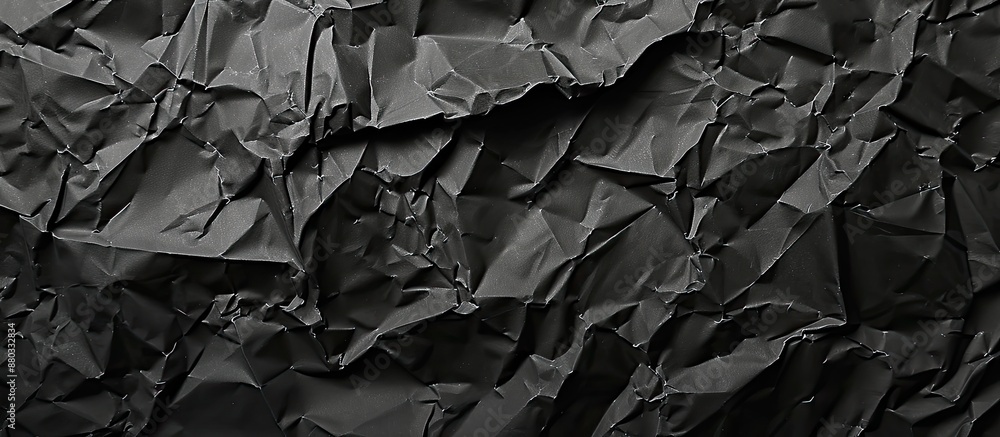 Aufkleber background of crumpled black paper with copy space image