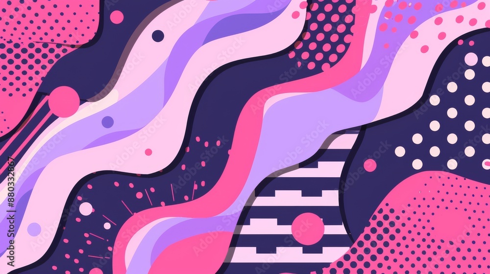 Poster abstract colorful pattern background with polka dots.