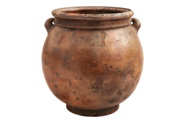 Rustic pot isolated on transparent background