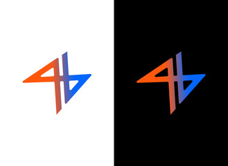 46 number logo design geometric simple line art abstract butterfly animal