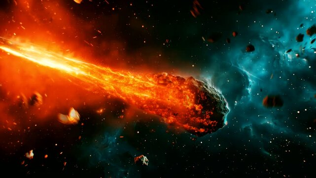 Cosmic Blaze: Unleashing the Fiery Power of a Meteorite