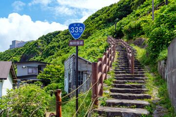 【青森県竜飛】自動車の通れない階段国道339号 © ikeda_a