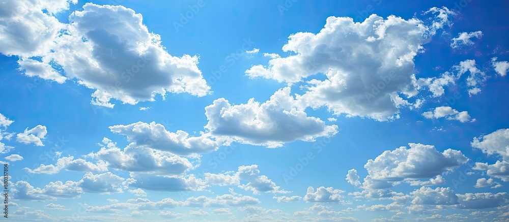 Aufkleber a serene blue sky with various cloud formations ideal as a backdrop or for text overlays in designs 