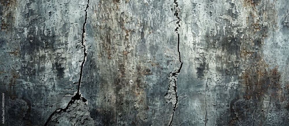 Aufkleber textured background of a grungy concrete cement wall with a crack providing some copy space image